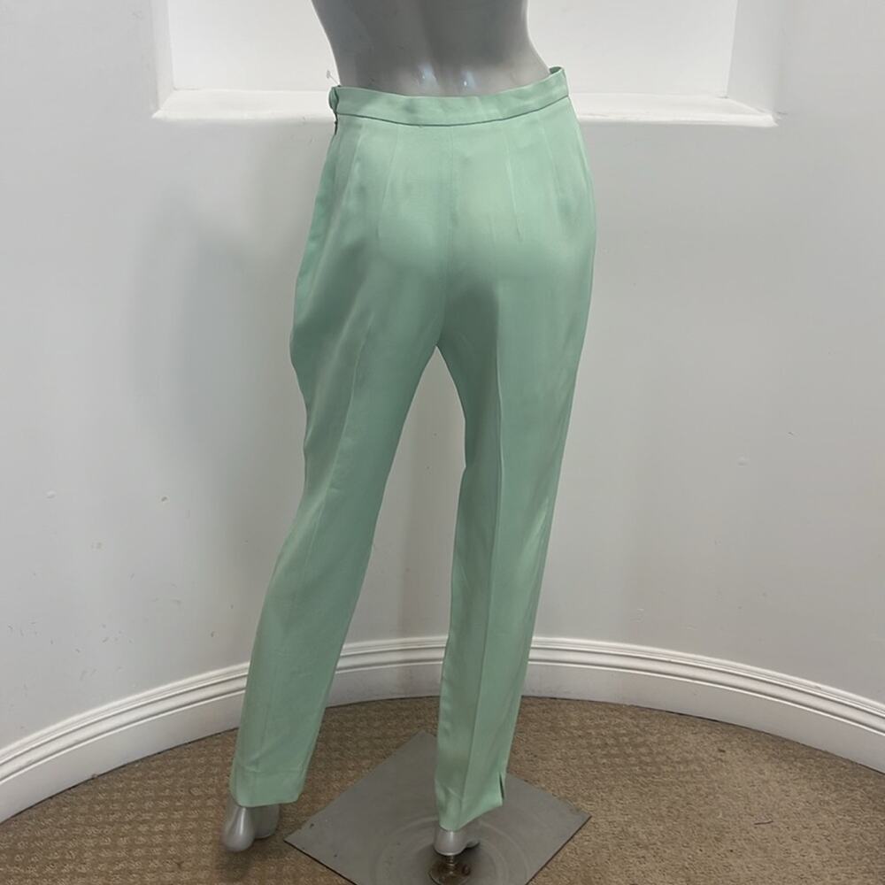 Cheap And Chic By Moschino Women High Waist Slim Leg Ankle Pants Green Size 8 - Picture 10 of 11